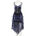 Goth Dark Gorgeous Victoria Velvet A-line Dress