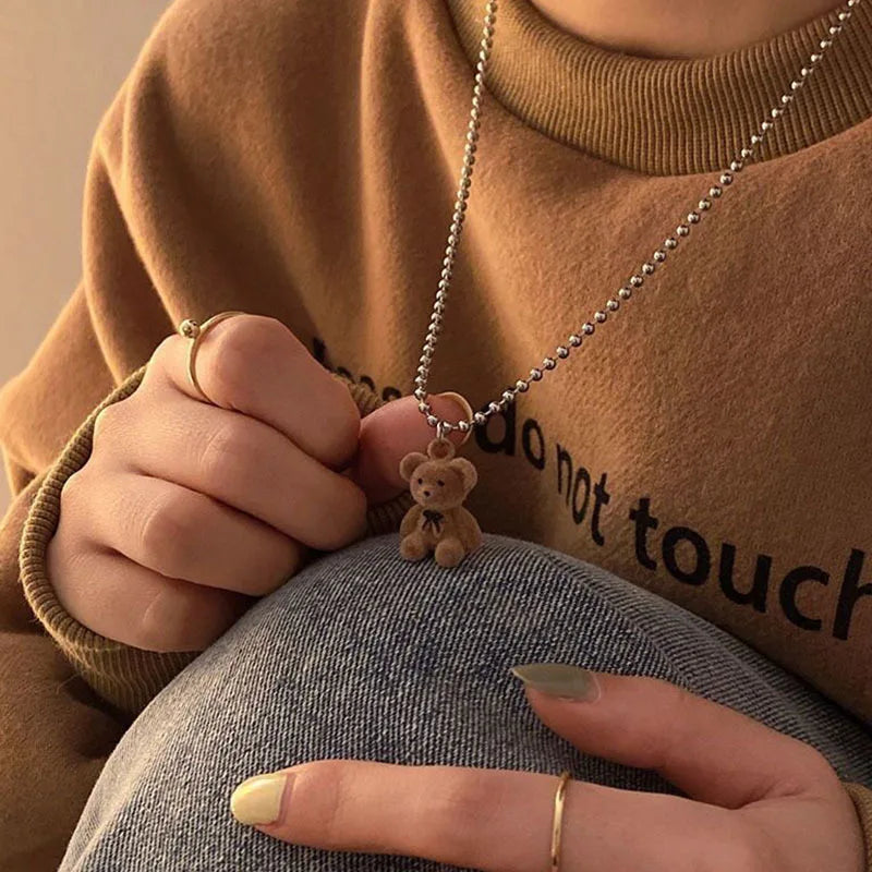 Cute Plush Bear Necklace