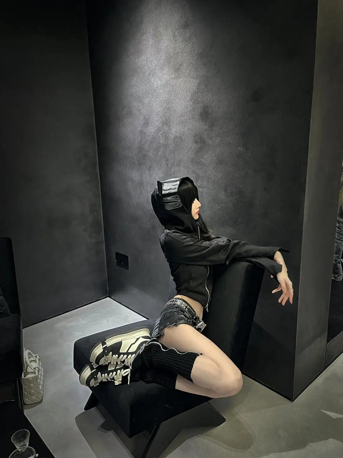 Y2KPunk  Hooded Shirt Crop Top