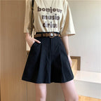 High Waist  Workwear Shorts