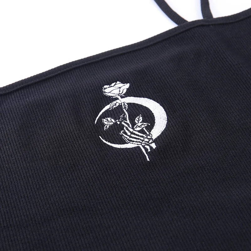 Gothic  Sleeveless Crop Top