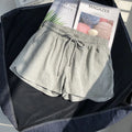 High waisted elastic sports shorts