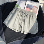 High waisted elastic sports shorts
