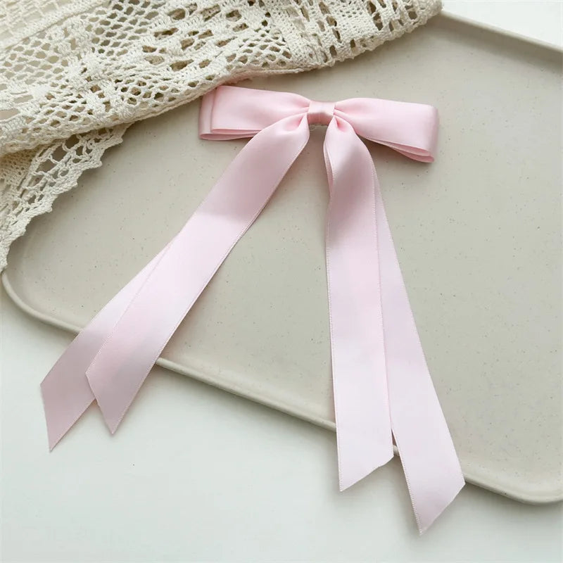Silky Satin Bow Hair Clips