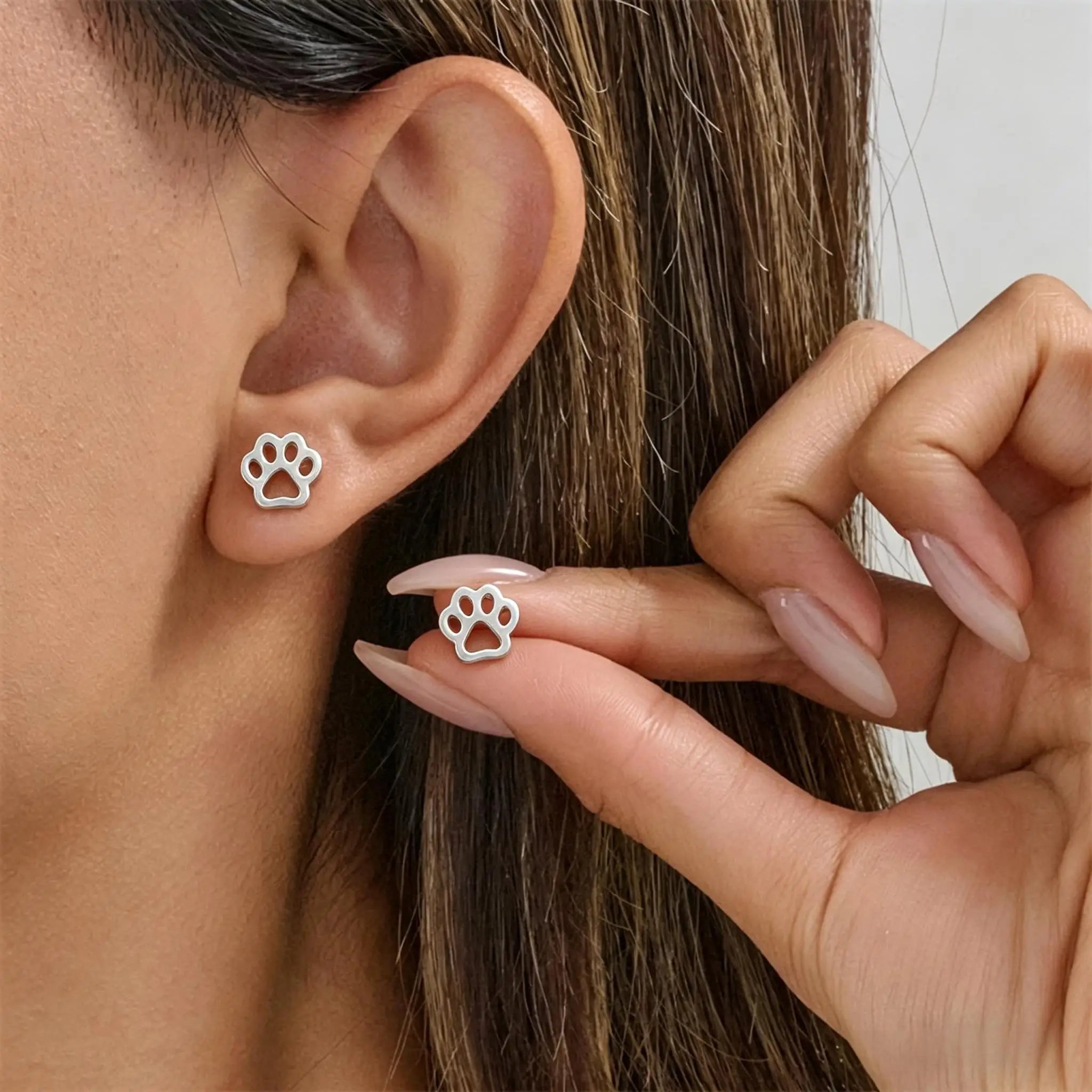 Cute Tiny Dog Paw  Earrings