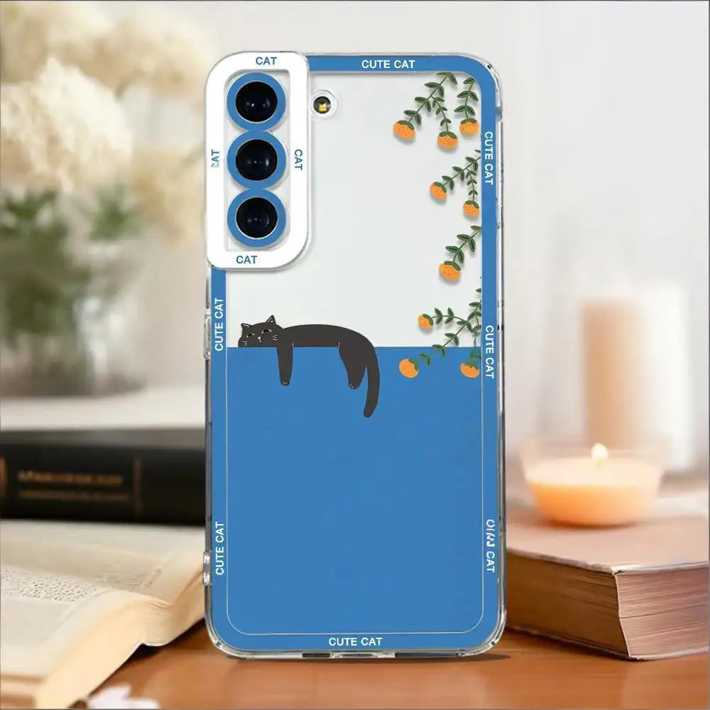Cut Cartoon Cat Phone Case For Samsung