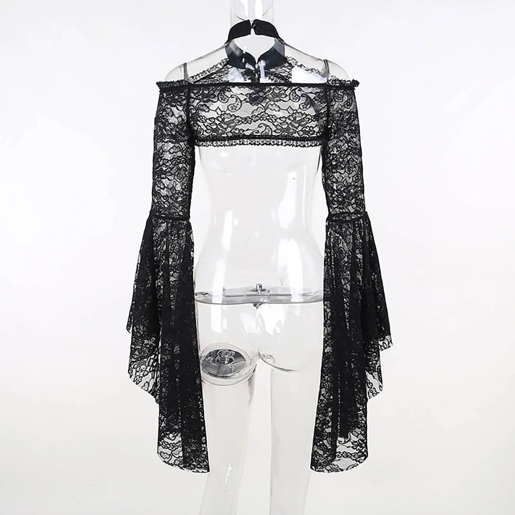 Gothic See-Through Shrug Top