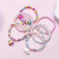 Colorful Acrylic Beaded Bracelet 6-Pack
