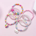 Colorful Acrylic Beaded Bracelet 6-Pack
