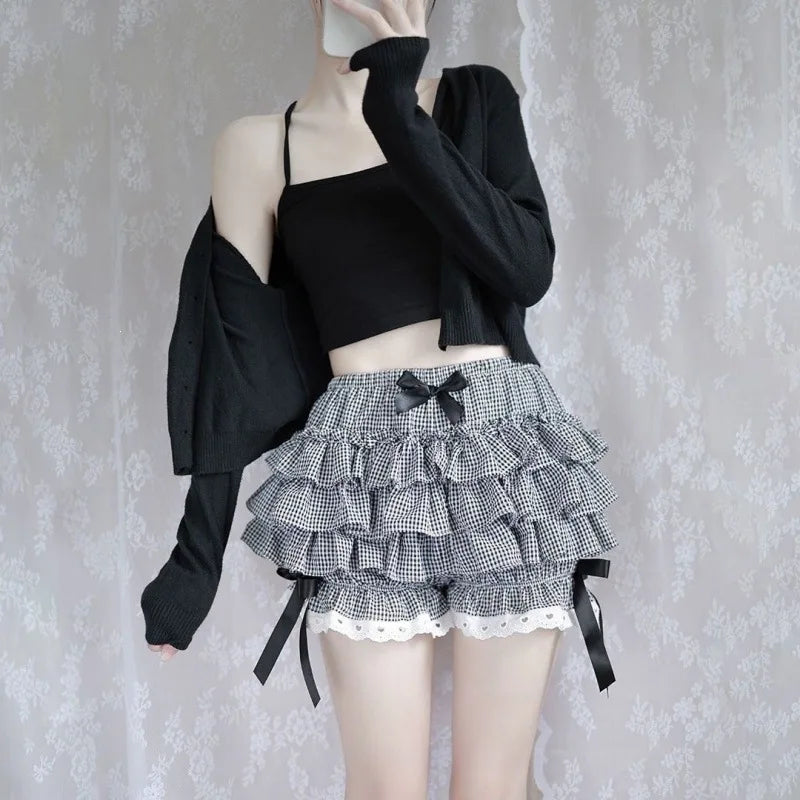 Summer High Waisted  Half Length Skirt  Lolita Style