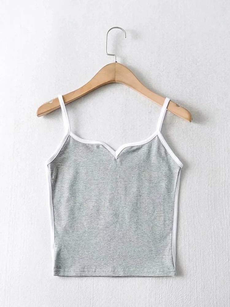 casual v-neck crop top