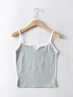 casual v-neck crop top