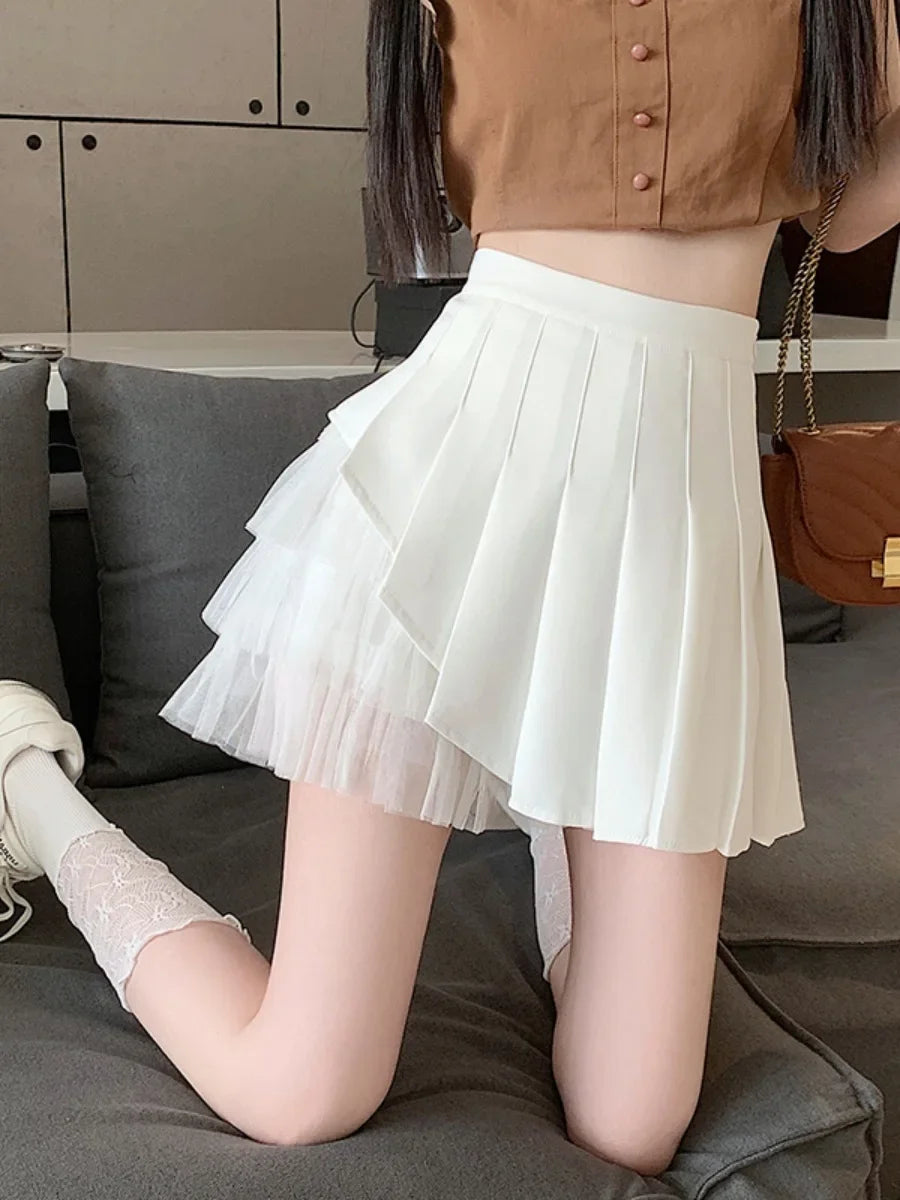 High-waisted  Lace Mini Skirt