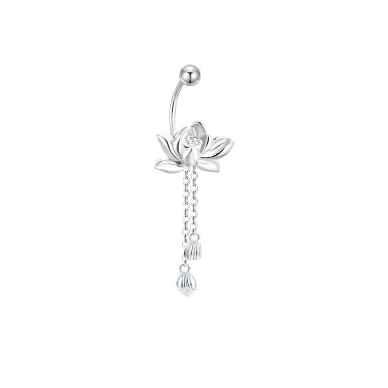 925 Sterling Silver Lotus Earrings