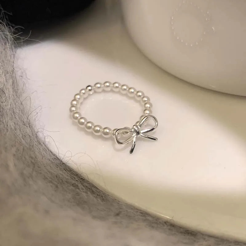 Pearl Bow Knot Ring