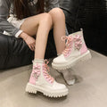 High Platform  Laces Boots
