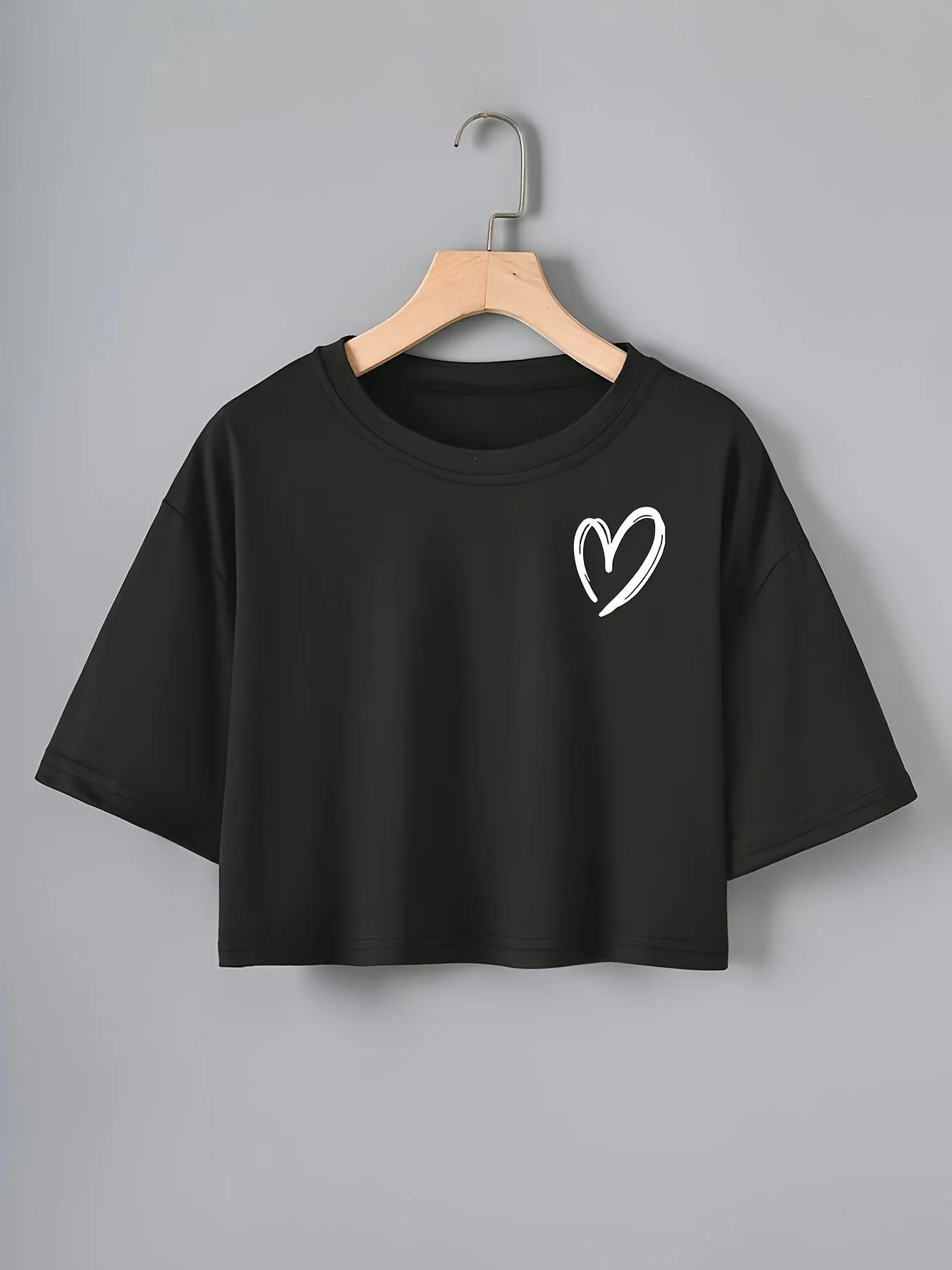 Heart Design Casual Short Sleeve T-Shirt