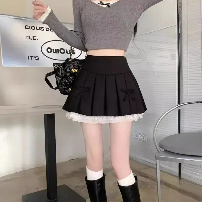 A-line Pleated Skirt Y2k