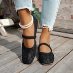 Lace Flower Flat  Shoes
