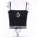 Gothic  Sleeveless Crop Top
