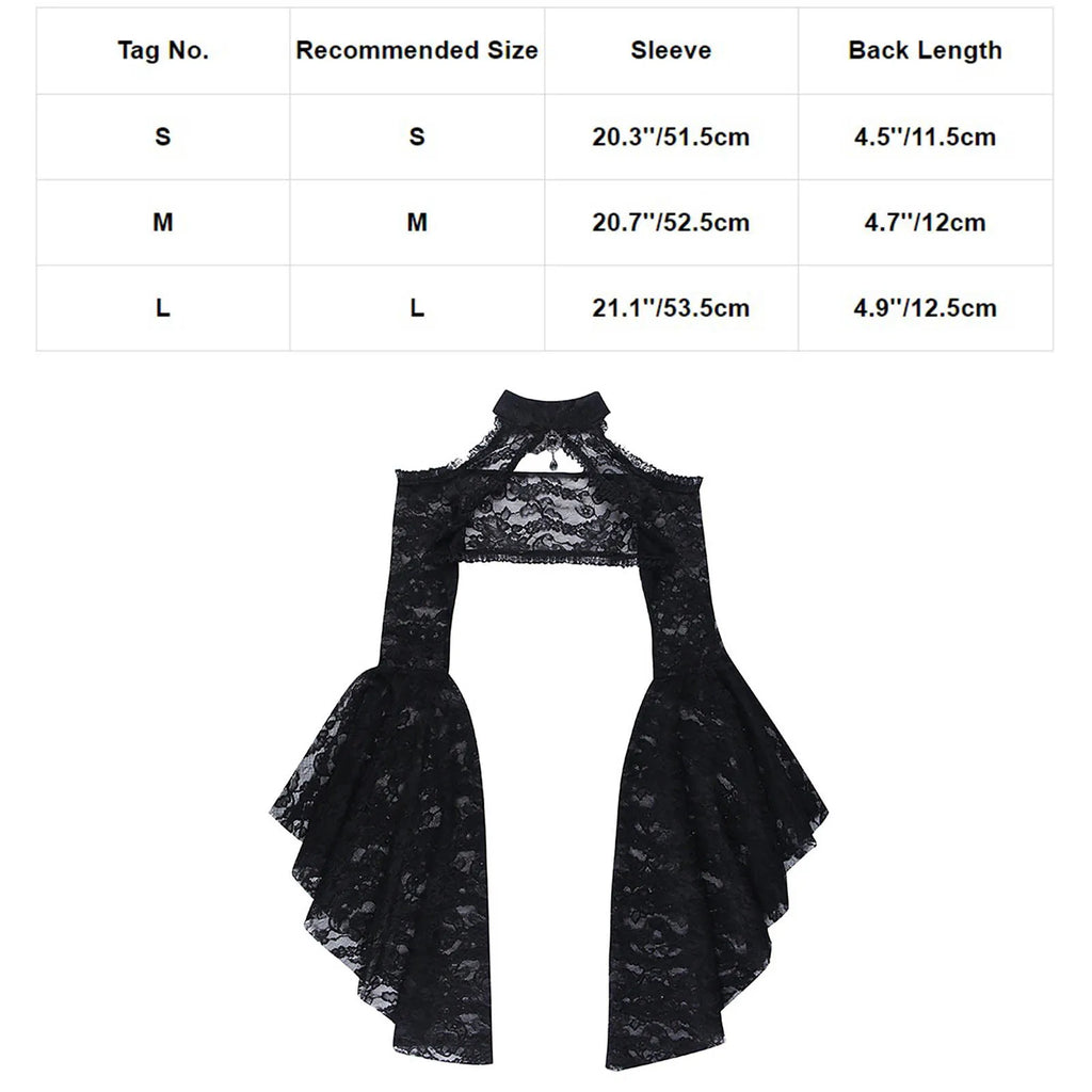 Gothic See-Through Shrug Top