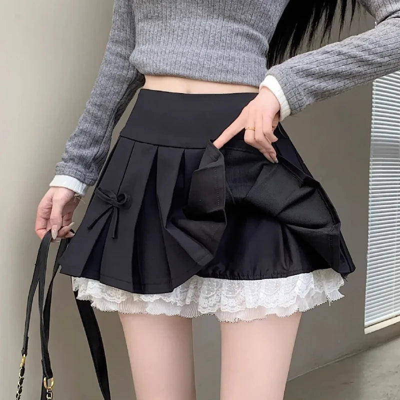A-line Pleated Skirt Y2k
