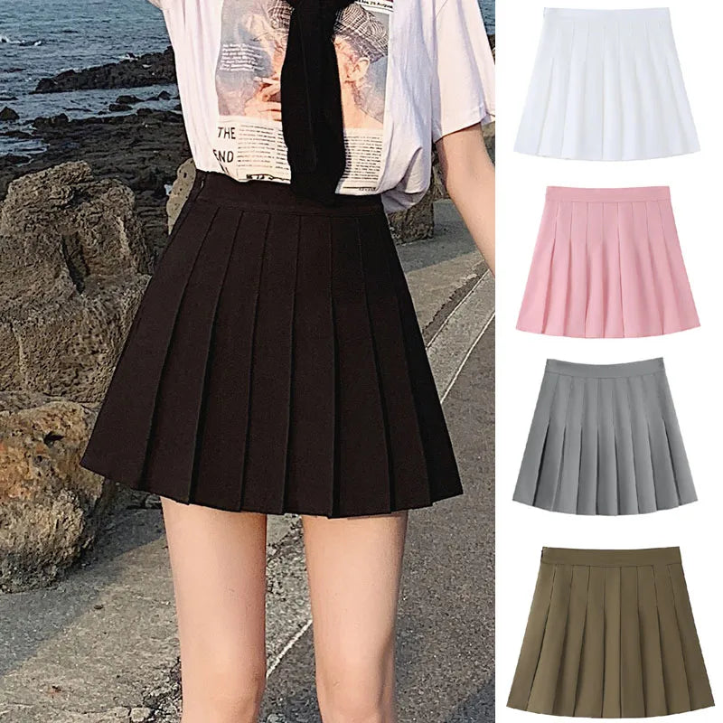 Summer Mini Skirts Pleated