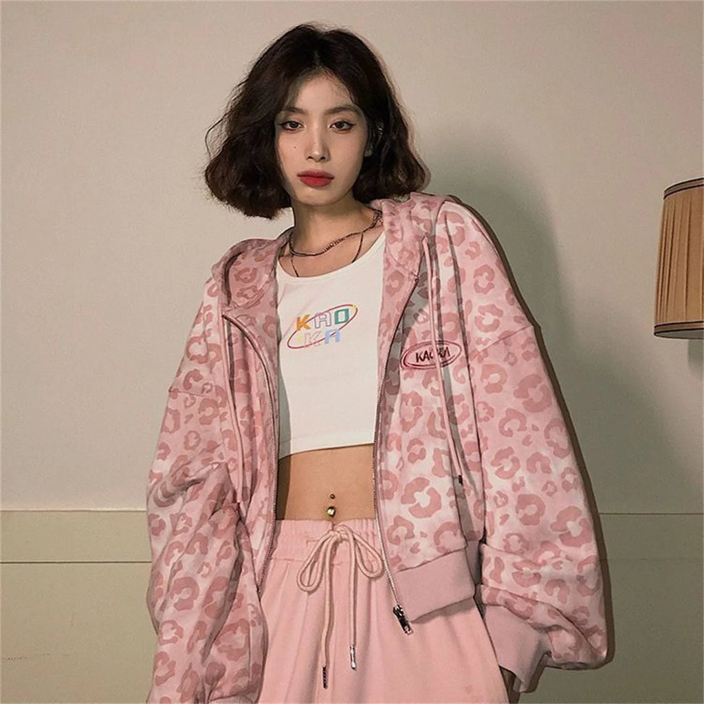 Pink Leopard Print Jacket