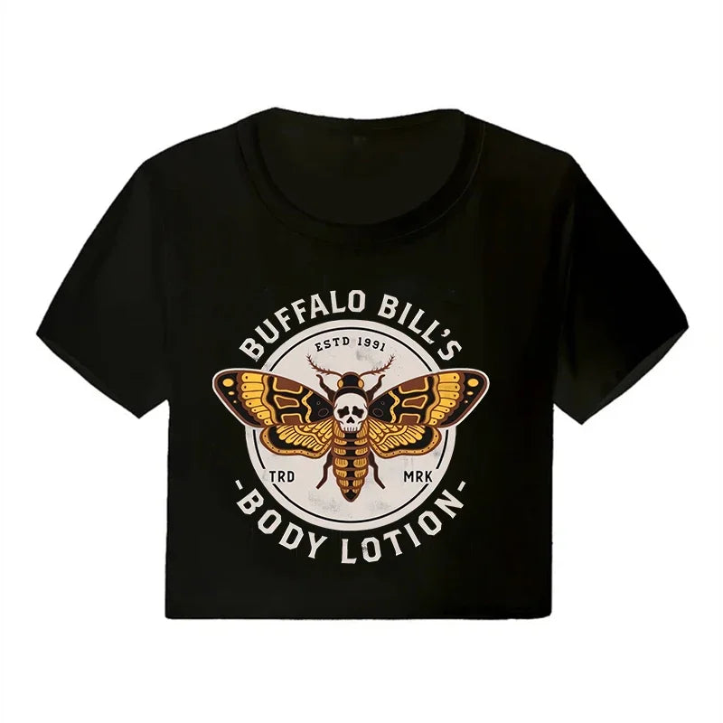 Y2K Casual Crop  Tee Shirt