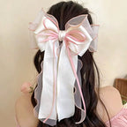 Lace Bow Ribbon Spring Hair Clip