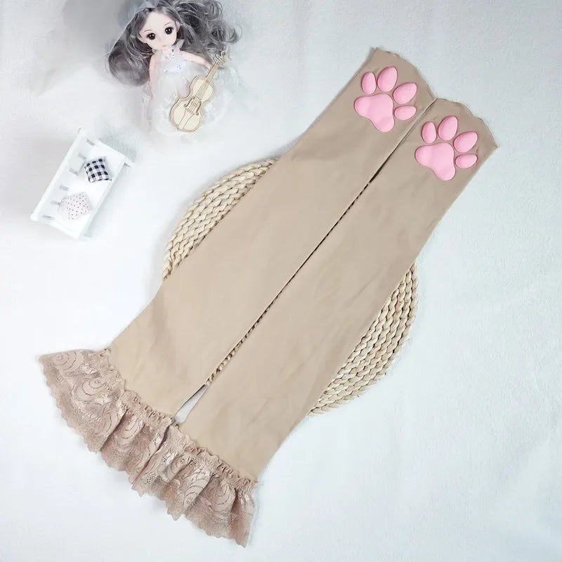Cat Paw Thigh Highs