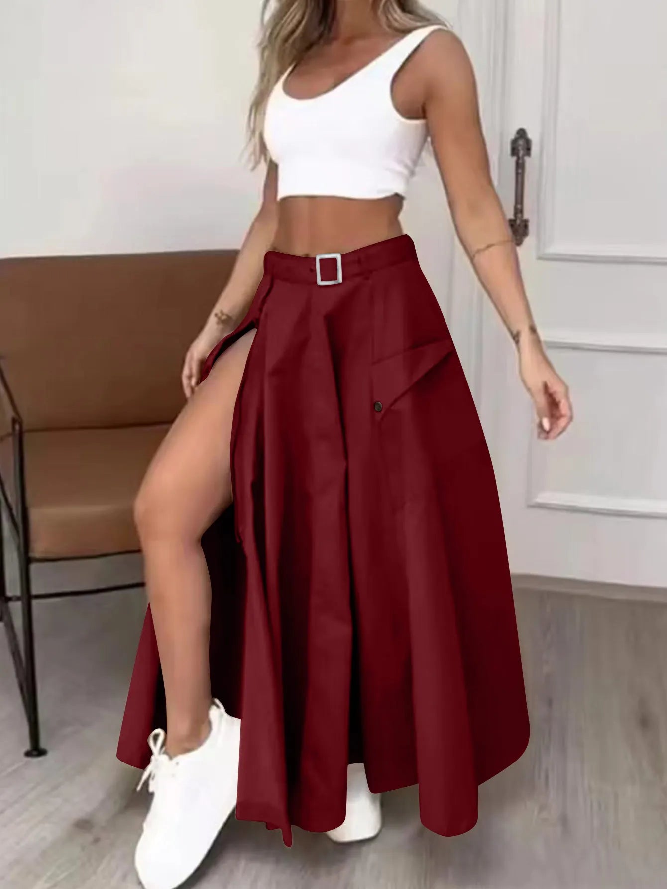 Elegant  Long Irregular Skirt