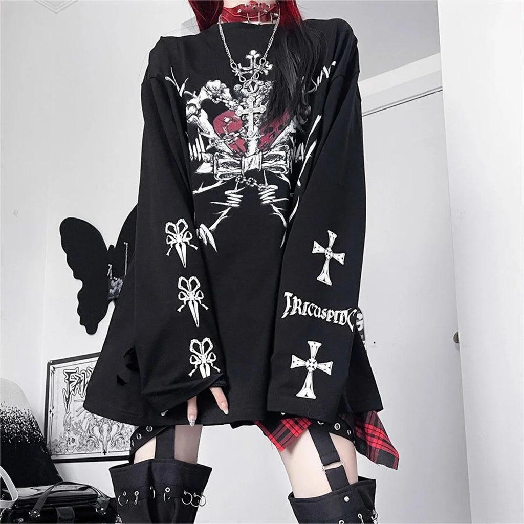 Y2K Dark Punk Long Sleeve T-shirt