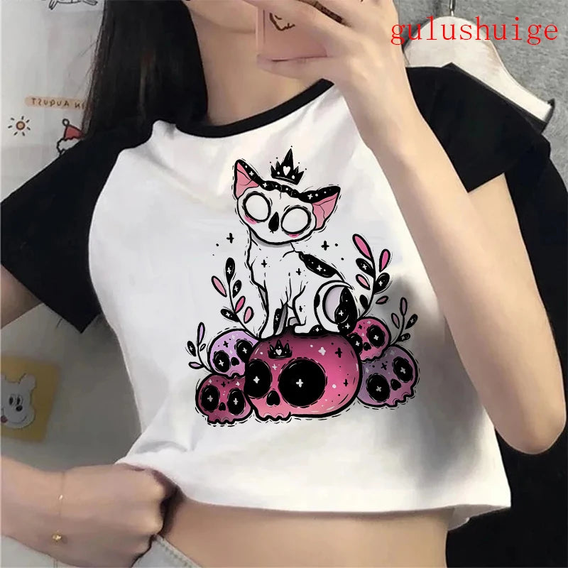Funny Cat  Crop Top