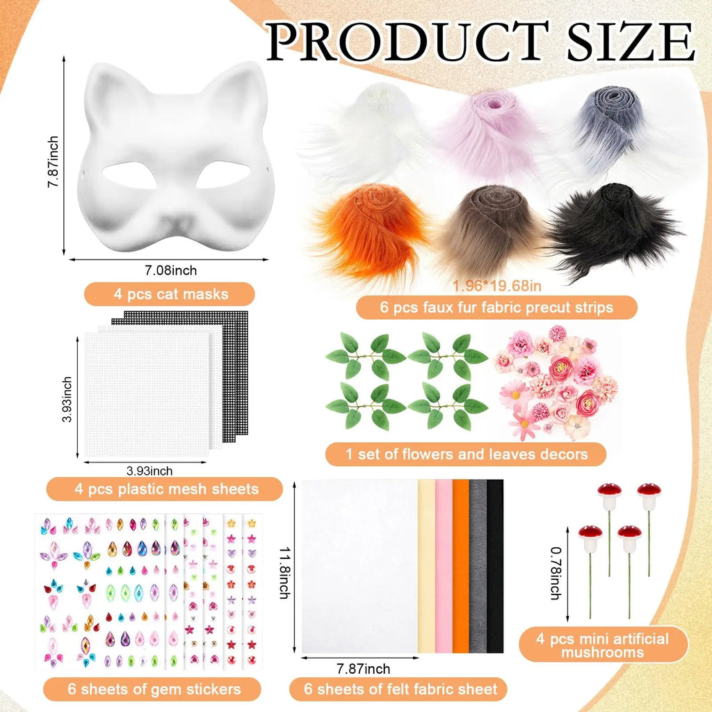 31 Pcs Therian Mask diy Kit