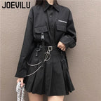Gothic Pleated Y2k  Skirt