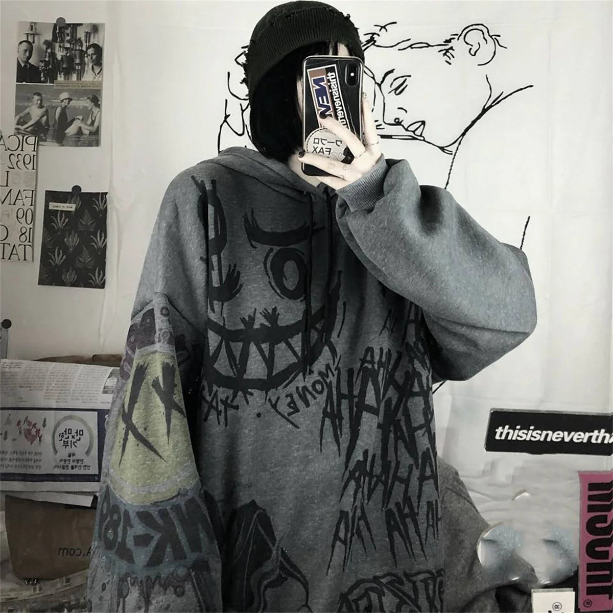 Gothic  Cartoon Hoodie