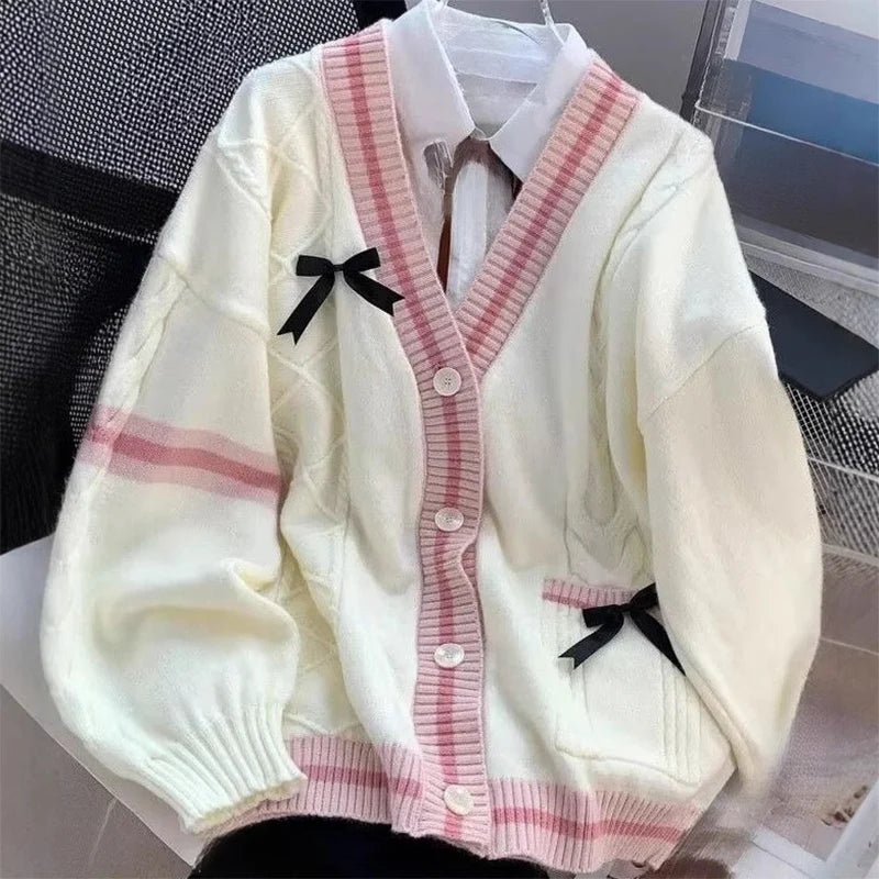 Y2K Casual Sweet  Knitted Coats