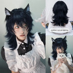 16Inch Blue Black  Synthetic Wig