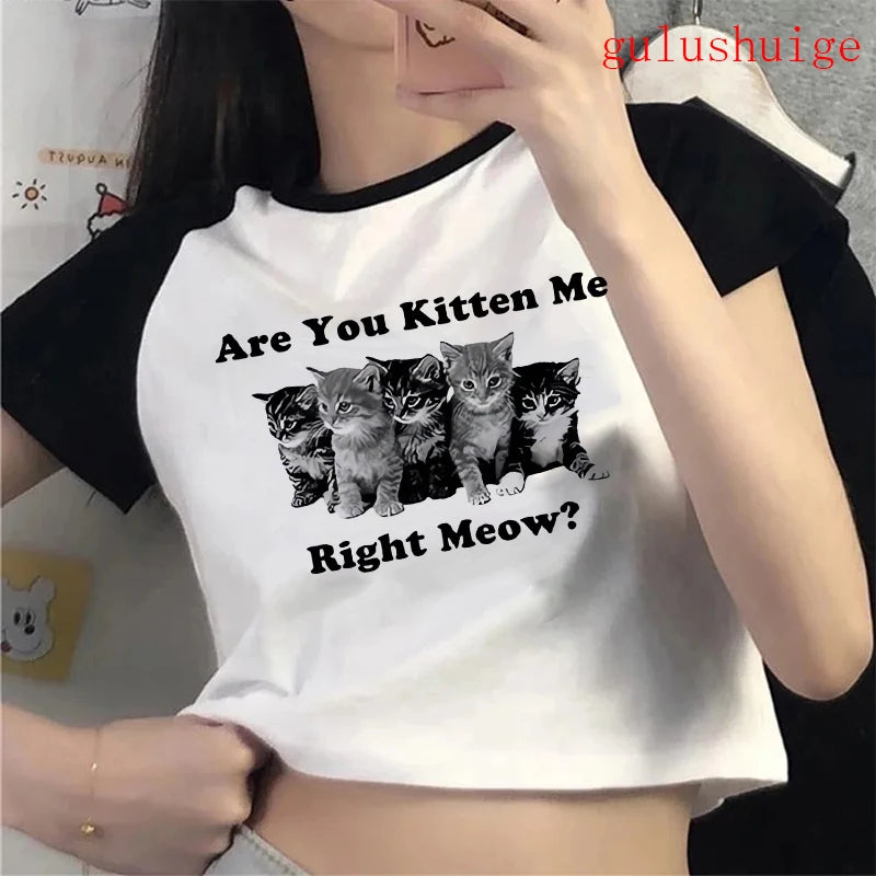 Funny Cat  Crop Top