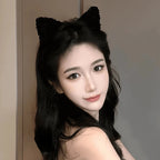 Cute Solid Plush Cat Ears Headband