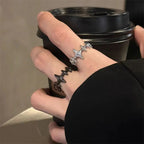 Irregular Cross Star Open Ring