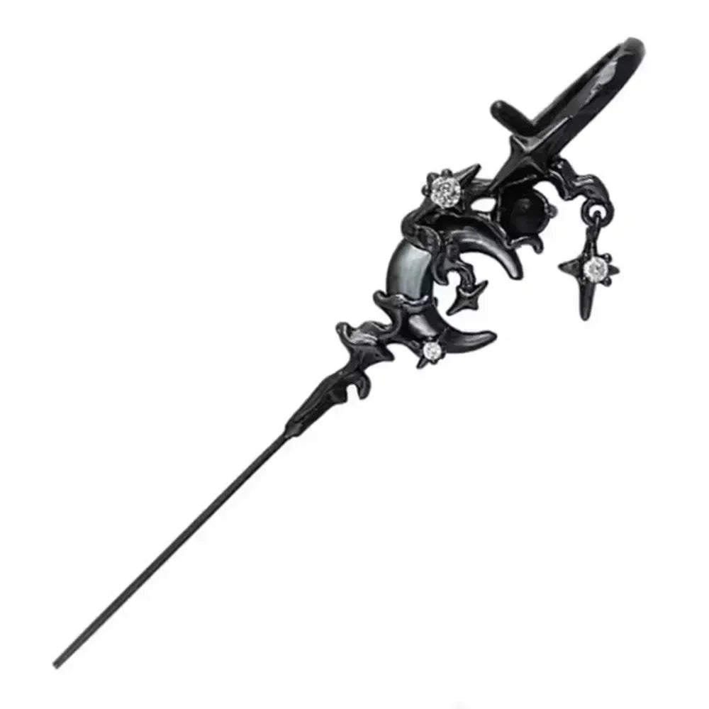 Dark Gothic Rose Cross Thorn Earring