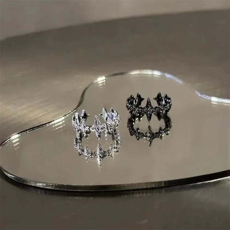 Irregular Cross Star Open Ring