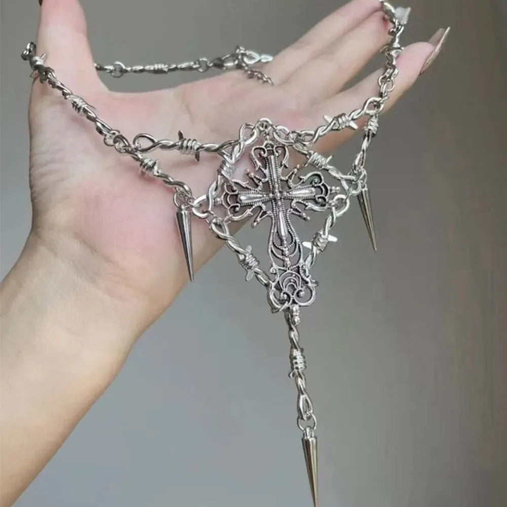 Y2k Gothic Cross Necklace