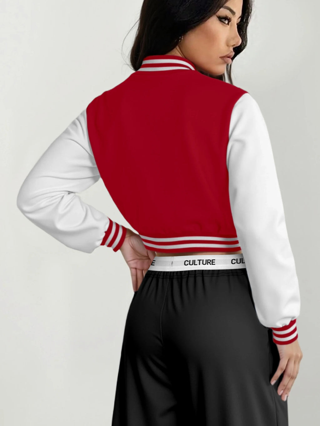 Vintage 90s Inspired Cropped Baseball Jacket