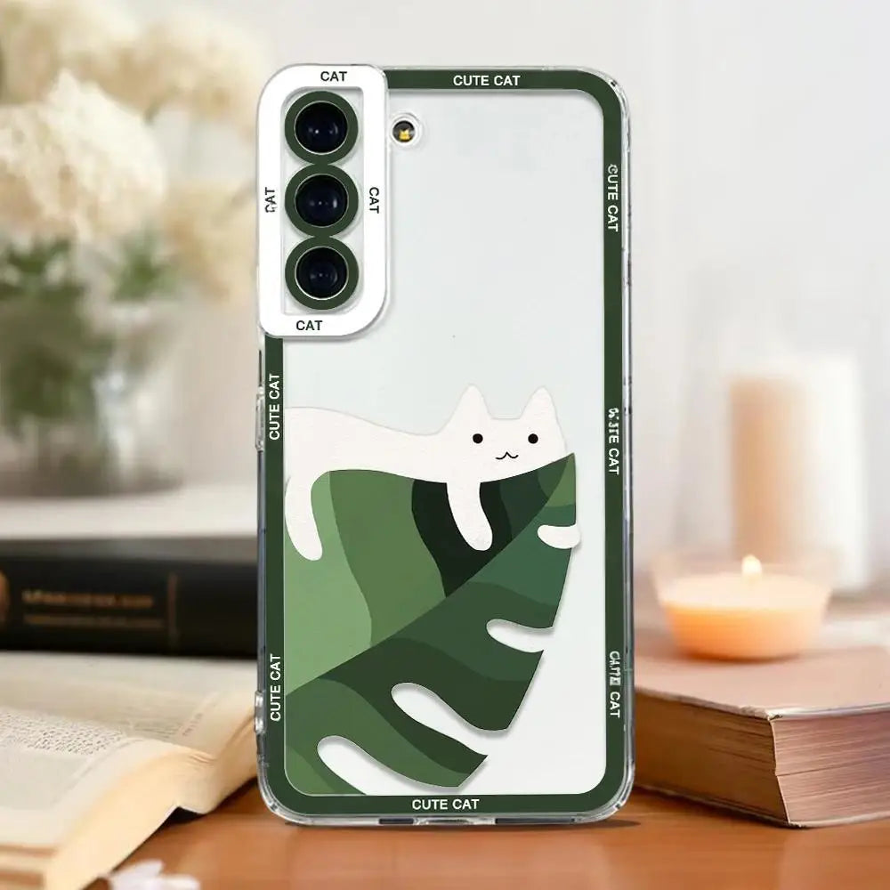 Cut Cartoon Cat Phone Case For Samsung