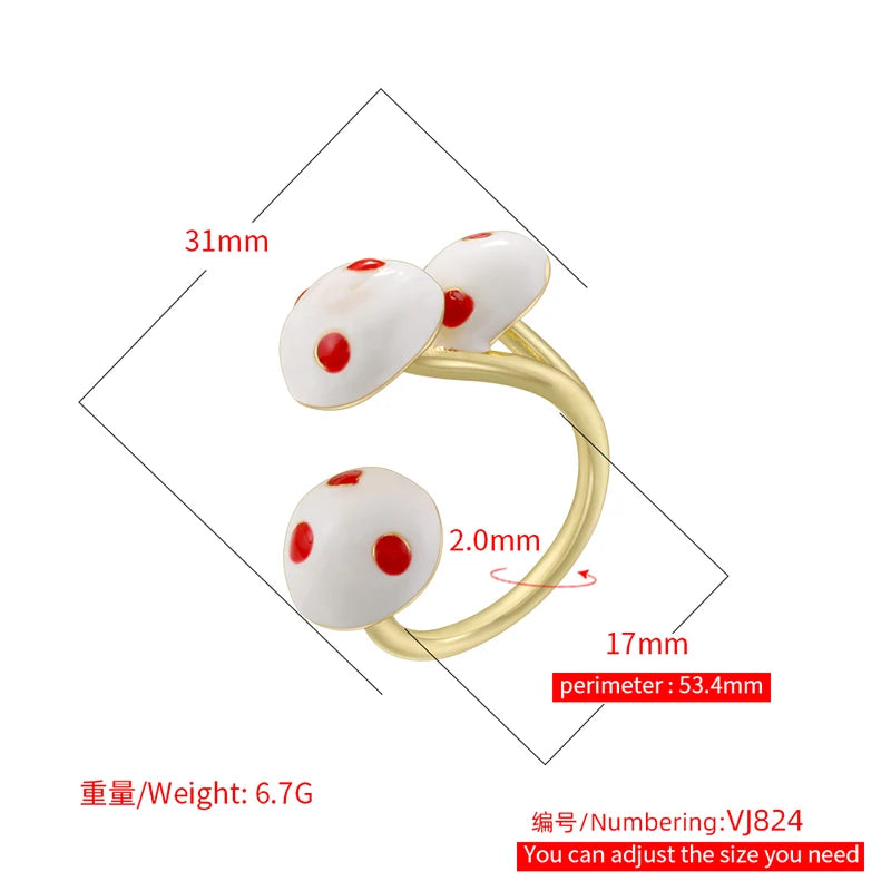 ZHUKOU  Mushroom shaped Ring