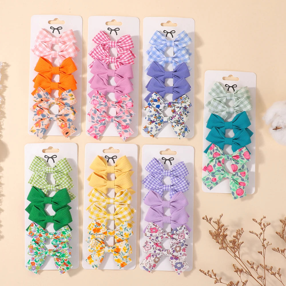 5Pcs/Set Cute Floral  Mini  Hair Clip Cute Floral