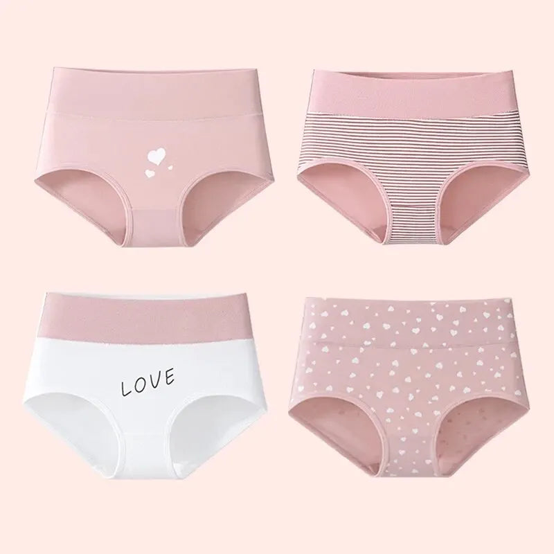 4Pcs High Waist Underwear